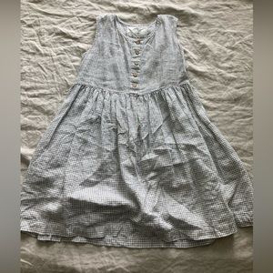 notPerfect Linen Mama Dress, Small Checks, Size S/M
